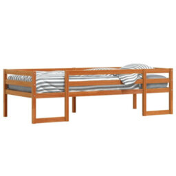 Berkfield Kids' Bed Frame Without Mattress Wax Brown 75X190 Cm Small Single - thumbnail 4