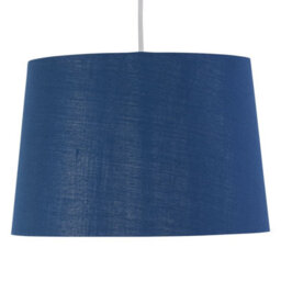 First Choice Lighting Zoey Navy Blue With Silver Inner 28Cm Easy Fit Pendant Or Lamp Shade - thumbnail 2