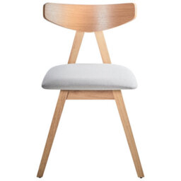 Beliani Set Of 2 Dining Chairs Lacota Wood Light Brown/ Grey - thumbnail 5