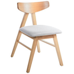 Beliani Set Of 2 Dining Chairs Lacota Wood Light Brown/ Grey - thumbnail 4