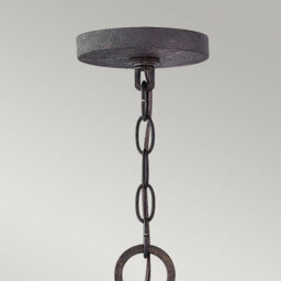 Luminosa Lighting Elstead Sawyer 9 Light Multi Arm Pendant Ceiling Light Sequoia Wood Effect Clear Seeded Glass Ip44 - thumbnail 4