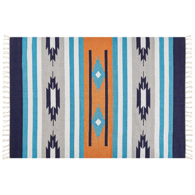 Beliani Rug Noratus Multicolour 200 X 300 Cm Cotton Kilim - image 1