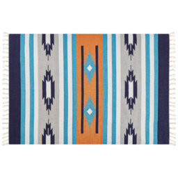 Beliani Rug Noratus Multicolour 200 X 300 Cm Cotton Kilim - thumbnail 1