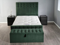 Divan Base Direct Portia Ottoman Storage Box 5Ft King - Plush Velvet Emerald Green - thumbnail 6