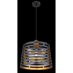 Luminosa Lighting Luminosa Ablona 35Cm Cylindrical Pendant Ceiling Light Matt Black 1X E27 - thumbnail 4