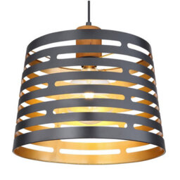 Luminosa Lighting Luminosa Ablona 35Cm Cylindrical Pendant Ceiling Light Matt Black 1X E27 - thumbnail 3
