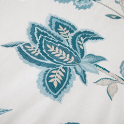 Dreams & Drapes Samira Richly Illustrated Floral Print Teal Duvet Cover Set - thumbnail 3