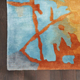 Gold Multicolor Wool Abstract ,luxurious Modern Optical/ (3D) Rug For Living Room And Bedroom-168Cm X 226Cm - thumbnail 5