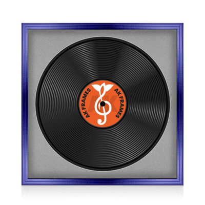 "16X16"" Purple Classic Vinyl Record Frame With Silver Mount For 12 Inch Lp Disc - Ak Frames" - image 1
