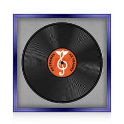 "16X16"" Purple Classic Vinyl Record Frame With Silver Mount For 12 Inch Lp Disc - Ak Frames"