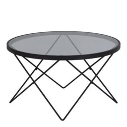 Furniture To Go Cuxton Black Coffee Table, With Smoked Glass Top - thumbnail 3