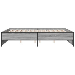 Berkfield Bed Frame Without Mattress Grey Sonoma 150X200 Cm King Size - thumbnail 5