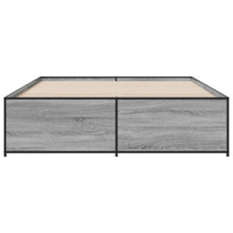 Berkfield Bed Frame Without Mattress Grey Sonoma 150X200 Cm King Size - thumbnail 4