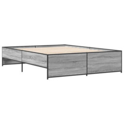 Berkfield Bed Frame Without Mattress Grey Sonoma 150X200 Cm King Size - thumbnail 3