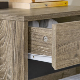 Sobuy Fbt165-N, Bedside Table 2-Drawer Nightstand With Curved Front & Metal Legs,wood Veneer,w39.8Xd39.8Xh47 - thumbnail 8