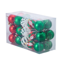 Darphe 30-Piece Set Of 6Cm Painted Christmas Ball Ornaments For Christmas Tree Decoration. - thumbnail 5