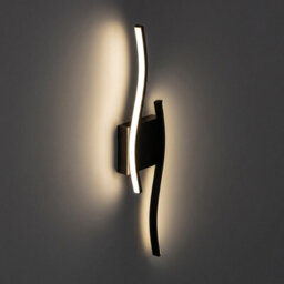 Living And Home 5W S-Type Dimmable Led Indoor Wall Light, With Remote Control And Touch Switch, Black - thumbnail 1