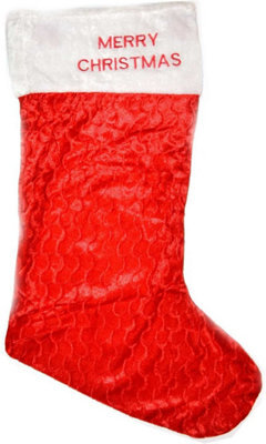 Shatchi 2 Pack Of Giant Red Velvet Stocking 88Cm Long Santa Sack Socks Bag, 88 X 32Cm - image 1