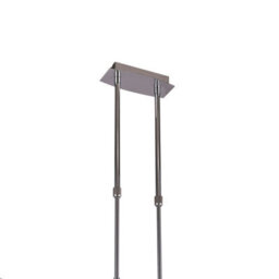 Luminosa Lighting Luminosa Duna Gu10 Linear Pendant 3 Light L1, Sgu10 Bar, Polished Chrome, White Acrylic - thumbnail 3