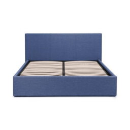 Julian Bowen Rialto 135Cm Double Dark Blue Linen Style Fabric Lift-Up Ottoman Storage Bed - thumbnail 7