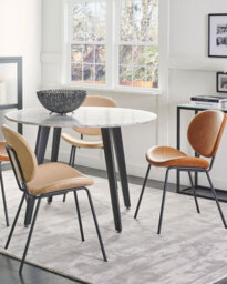Beliani Set Of 2 Dining Chairs Luana Faux Leather Sand Beige - thumbnail 2