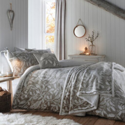Dreams & Drapes Woodland Owls Natural Fleece Duvet Cover Set - thumbnail 3