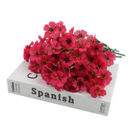 2 Pack Artificial Violets, Artificial Flowers, Outdoor Uv Protection, Indoor Decoration, Red Rose - thumbnail 2