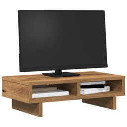 Walplus Monitor Stand Artisian Oak 50X27X15 Cm Engineered Wood - thumbnail 3