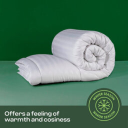 MHG Living Anti-Allergy 13.5 Tog Winter Duvet - Breathable Striped Microfibre Quilt - King - thumbnail 5