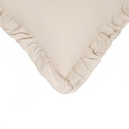 Ohs 2 X Linen Frill Cushion Cover Filled Sofa, 45 X 45Cm, Beige - thumbnail 3