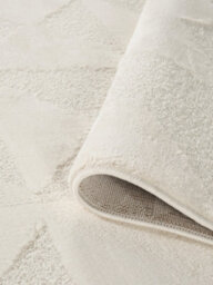 Hamilton Modern Metallic Sheen Area Rug - Mosaic Geometric Triangle Design Cream 120Cm X 170Cm - thumbnail 3