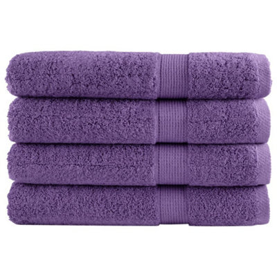 Berkfield Premium Sauna Towels Solund 4 Pcs Purple 80X200 Cm 600 Gsm - image 1