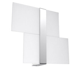 Luminosa Lighting Luminosa Massimo 2 Light Flush Wall Light White, Chrome, G9 - thumbnail 3