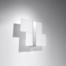 Luminosa Lighting Luminosa Massimo 2 Light Flush Wall Light White, Chrome, G9