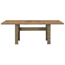 Berkfield Garden Dining Table Brown 200X100X74 Cm Poly Rattan - thumbnail 2