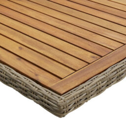 Berkfield Garden Dining Table Brown 200X100X74 Cm Poly Rattan - thumbnail 4
