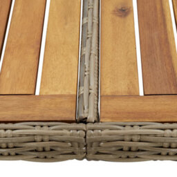 Berkfield Garden Dining Table Brown 200X100X74 Cm Poly Rattan - thumbnail 5