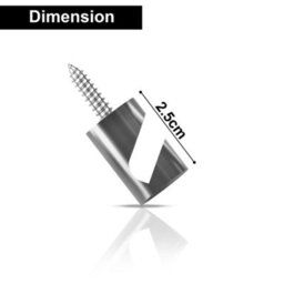 2 Pack Metal V-Hook Cable Clips For Pendant Lights & Fabric Electrical Cables Ceiling & Wall Mounted Lighting Fixture - thumbnail 3