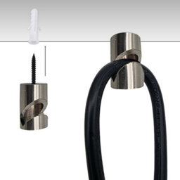 2 Pack Metal V-Hook Cable Clips For Pendant Lights & Fabric Electrical Cables Ceiling & Wall Mounted Lighting Fixture - thumbnail 6