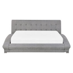 Beliani Bed Fabric Lille 160 X 200 Cm (Eu King Size) Grey - thumbnail 4