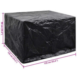 Vidaxl Garden Furniture Cover 8 Eyelets 135 X 135 X 90 Cm - thumbnail 6