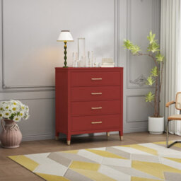 Palazzi 4 Drawer Chest Of Drawers Red