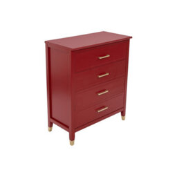 Palazzi 4 Drawer Chest Of Drawers Red - thumbnail 4