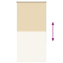 Berkfield Durable Roller Blind Blackout Beige 85X175 Cm Fabric Width 80.7 Cm Polyester - thumbnail 9