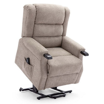 More4Homes Ashfield Electric Fabric Dual Motor Riser Rise Recliner Lift Mobility Tilt Chair Mocha - image 1