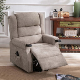 More4Homes Ashfield Electric Fabric Dual Motor Riser Rise Recliner Lift Mobility Tilt Chair Mocha - thumbnail 8
