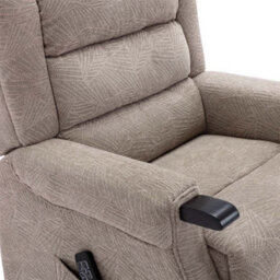More4Homes Ashfield Electric Fabric Dual Motor Riser Rise Recliner Lift Mobility Tilt Chair Mocha - thumbnail 4