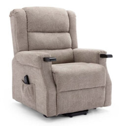 More4Homes Ashfield Electric Fabric Dual Motor Riser Rise Recliner Lift Mobility Tilt Chair Mocha - thumbnail 2