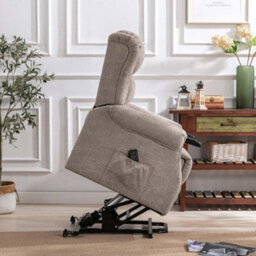More4Homes Ashfield Electric Fabric Dual Motor Riser Rise Recliner Lift Mobility Tilt Chair Mocha - thumbnail 7