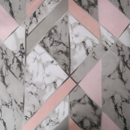 Ohs Marble Duvet Cover Pillowcase Bedding Reversible Quilt Set, Blush - Double - thumbnail 5